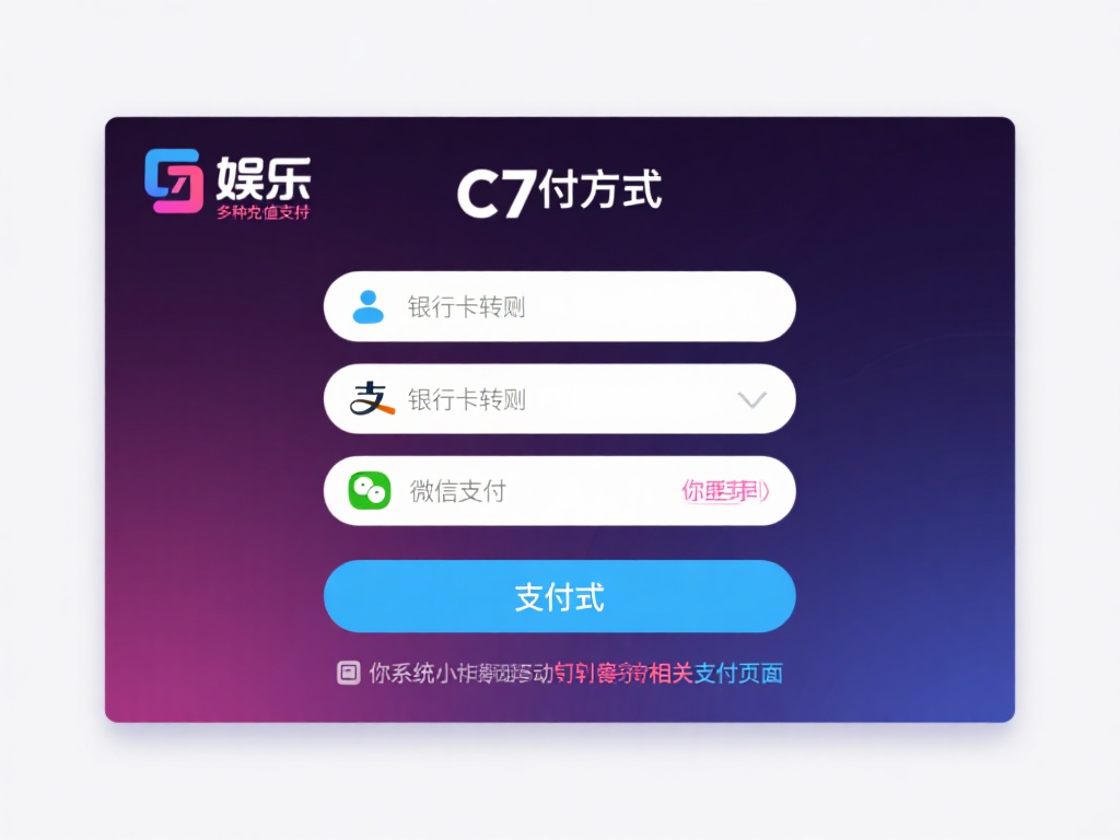 选择支付方式：c7娱乐支持多种充值方式，包括银行卡