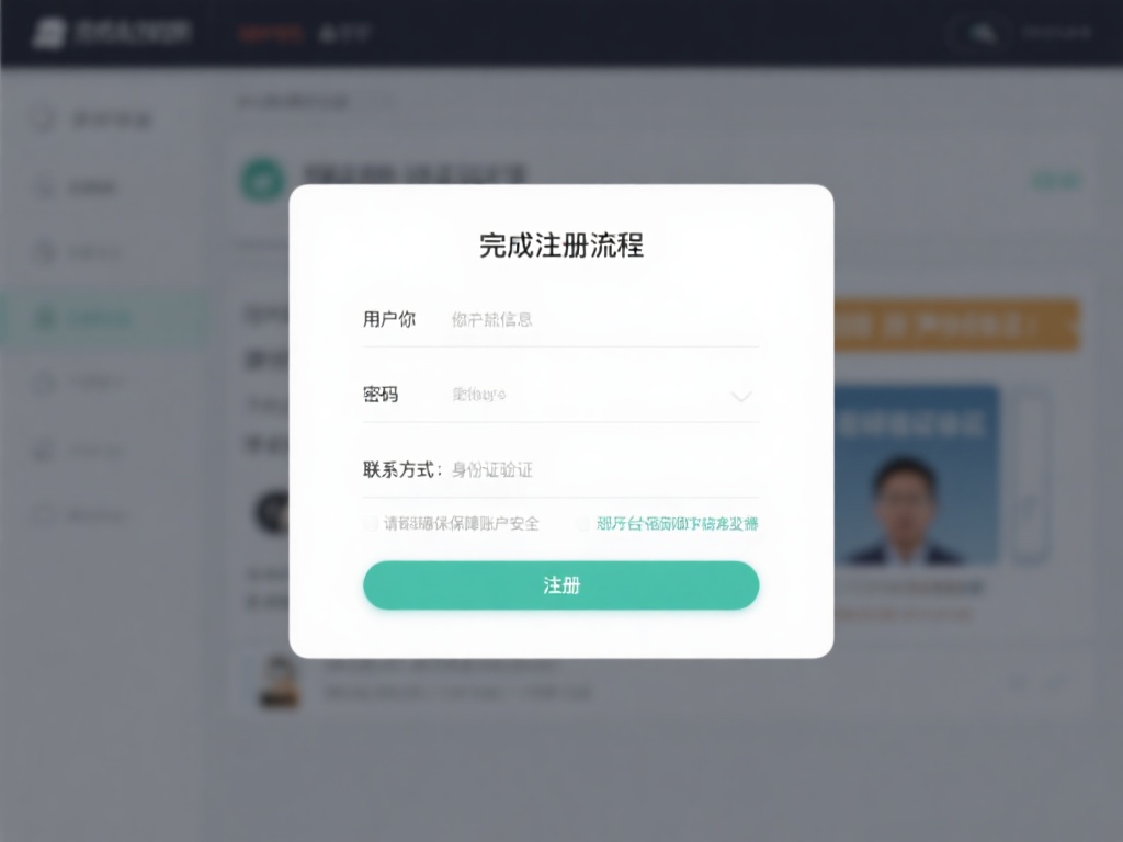 完成注册流程
点击注册按钮后，系统会要求你填写一
